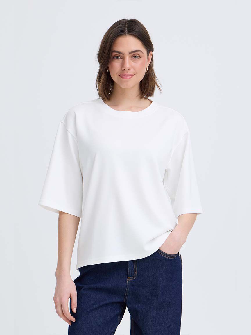 Elbow Sleeve Crewneck Sweatshirt