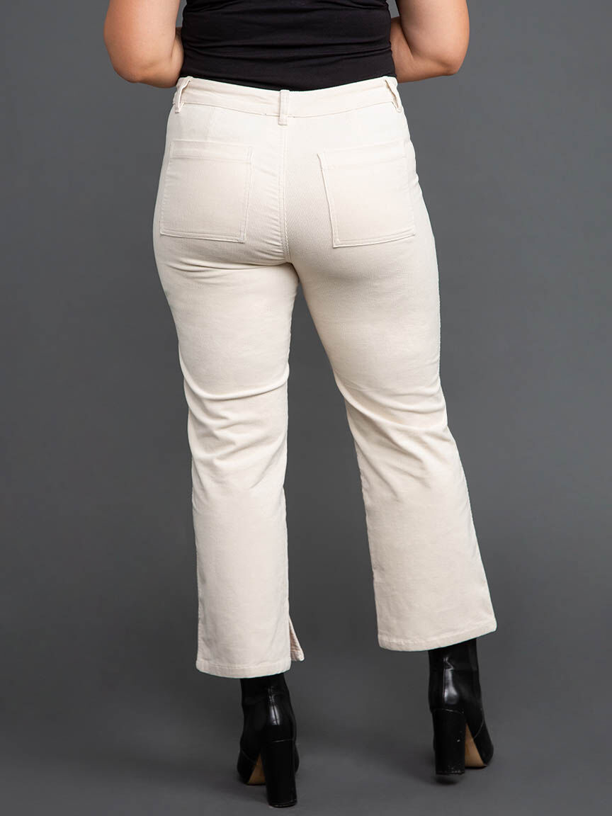 Stretch Corduroy Straight Leg Pants Image 4