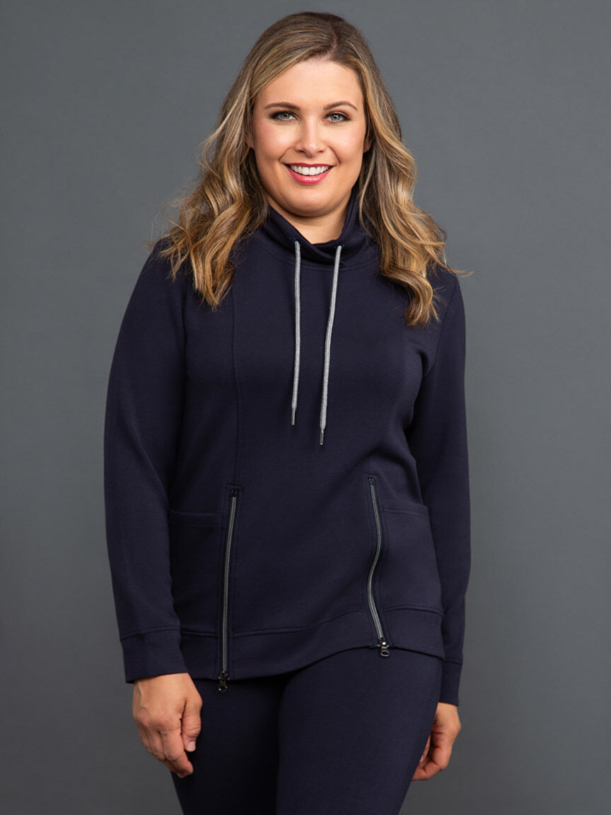 Funnel Neck Top w/ Pockets Image 2