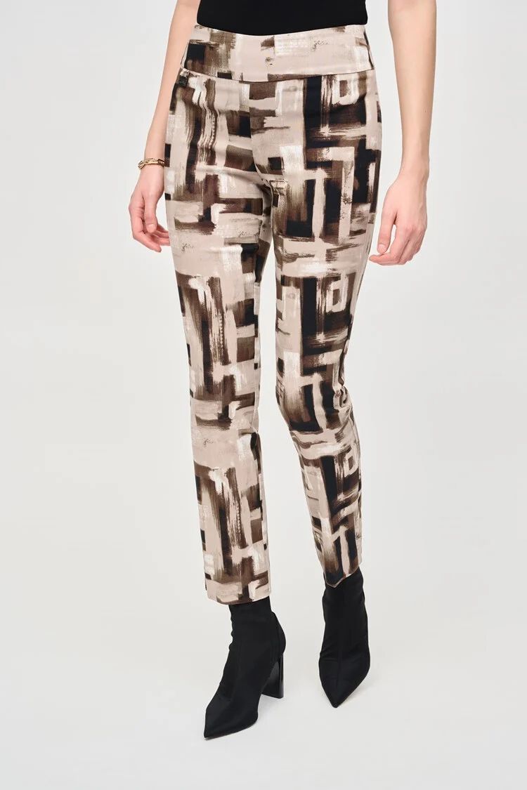 Millennium Abstract Print Slim Pull-On Pants Image 2