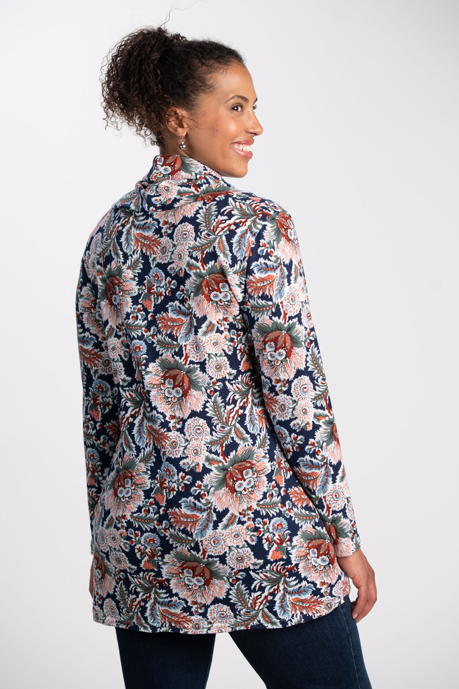 Floral Cowl Neck Top  Image 2