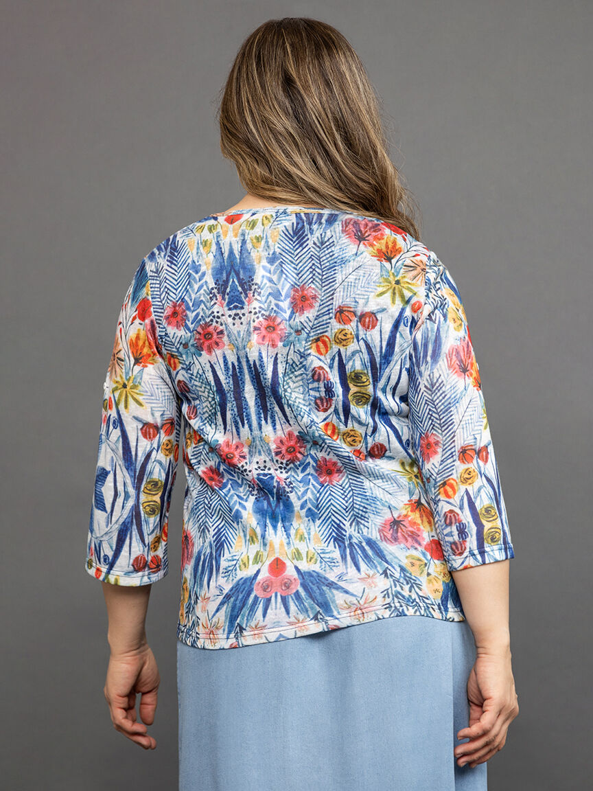 Lightweight Floral Long Sleeve Top 