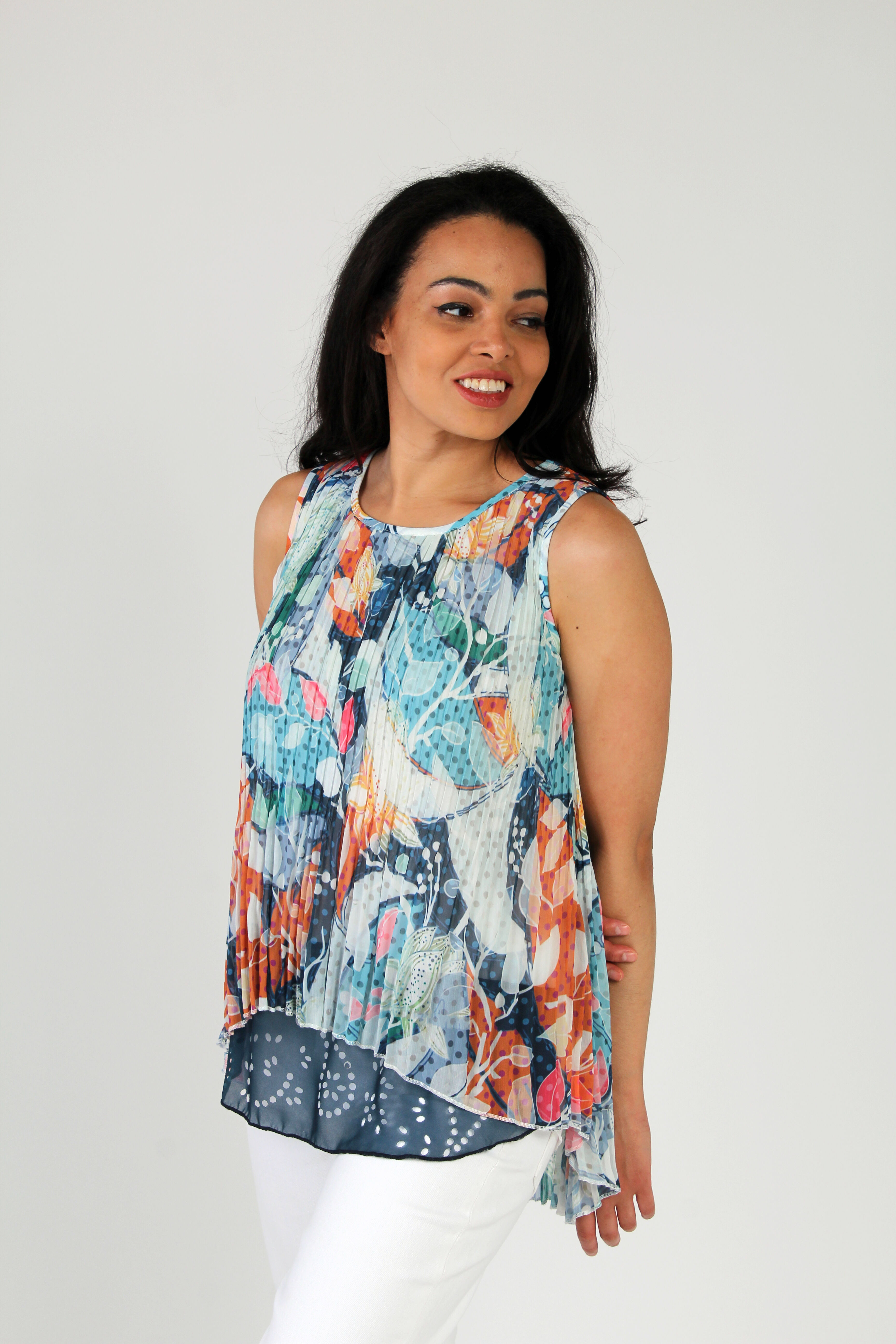 Layered Sleeveless Blouse