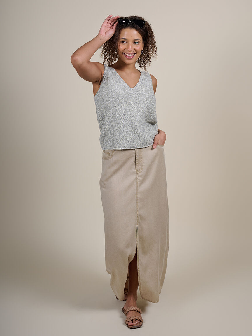 V-Neck Sleeveless Sweater Tank  Image 1