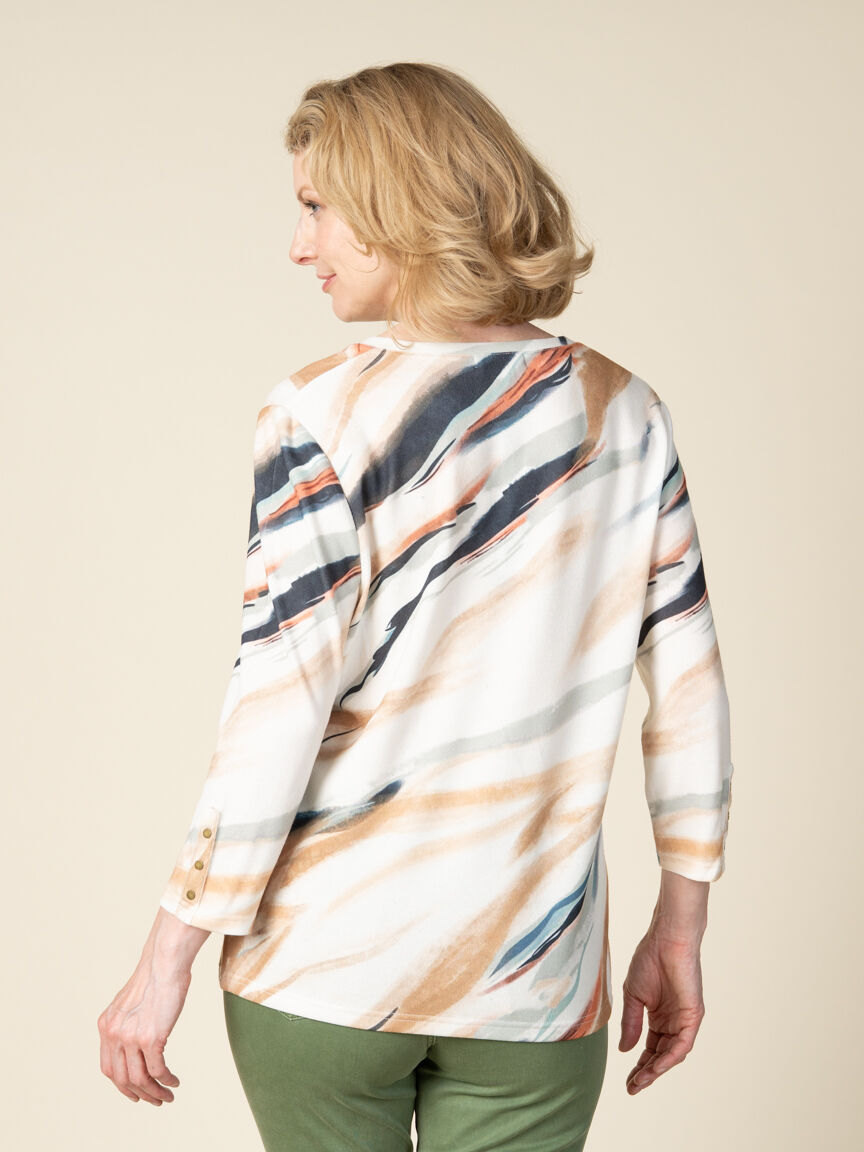 3/4 Sleeve V-Neck Sweater