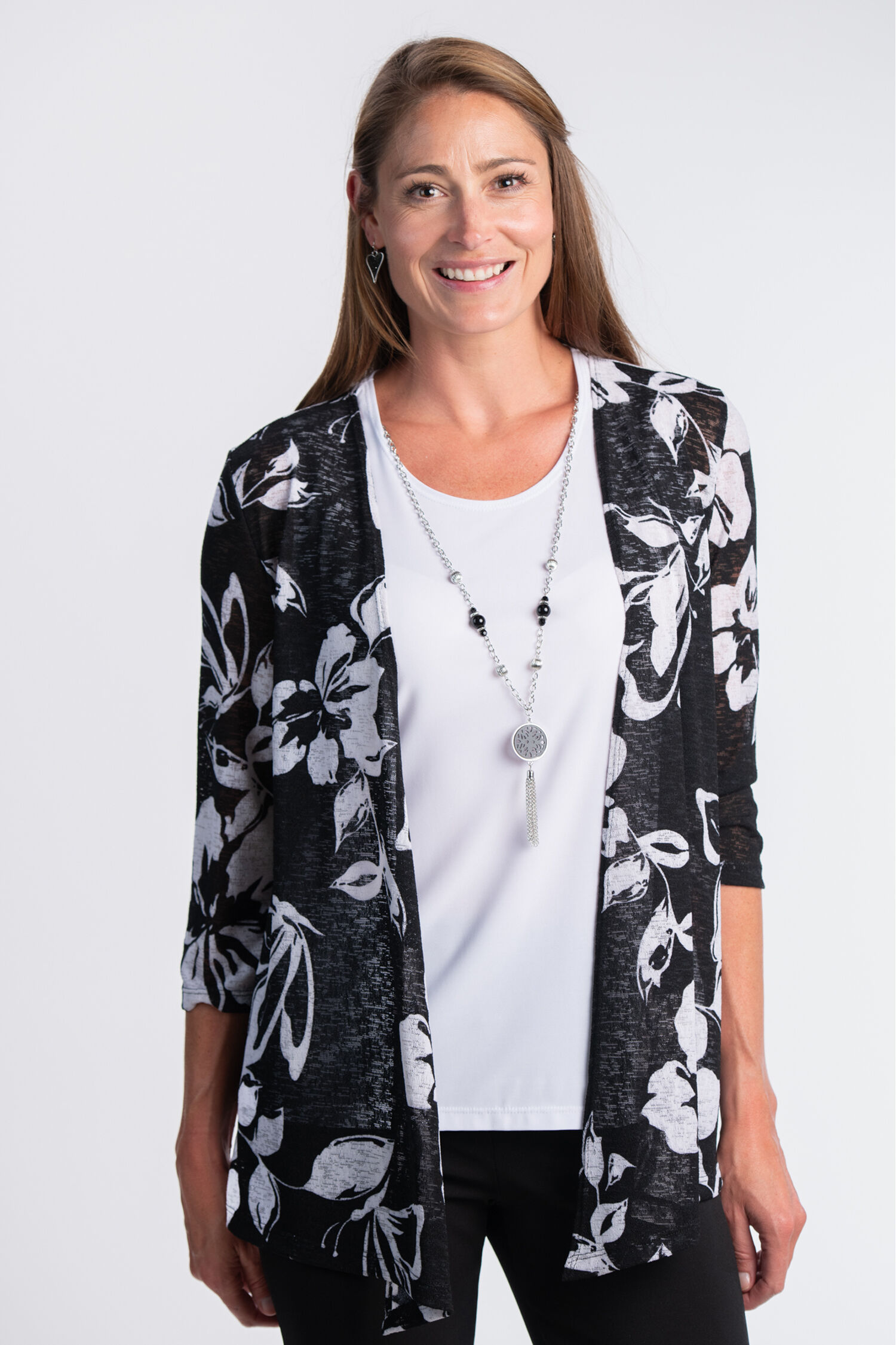 Combination Tank/Cardigan w/ Removable Necklace Image 1