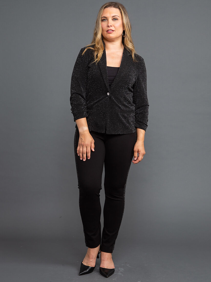 Sparkly &frac34; Sleeve Blazer Image 1