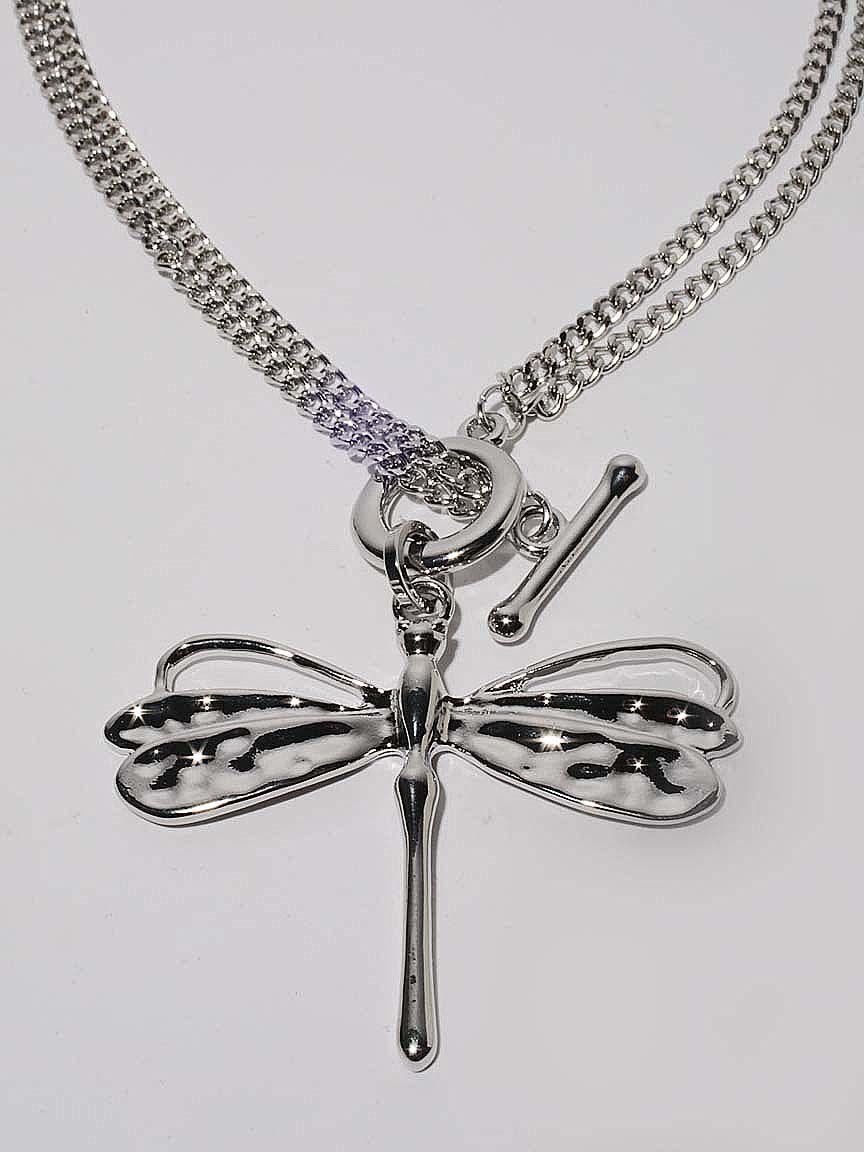 Twin Chain Dragonfly Necklace Set Image 3