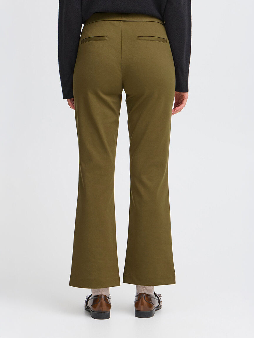 Pull-On Straight Leg Trousers