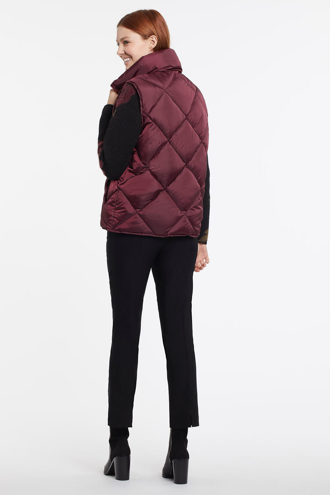 Reversible Merlot Puffer Vest  Image 2