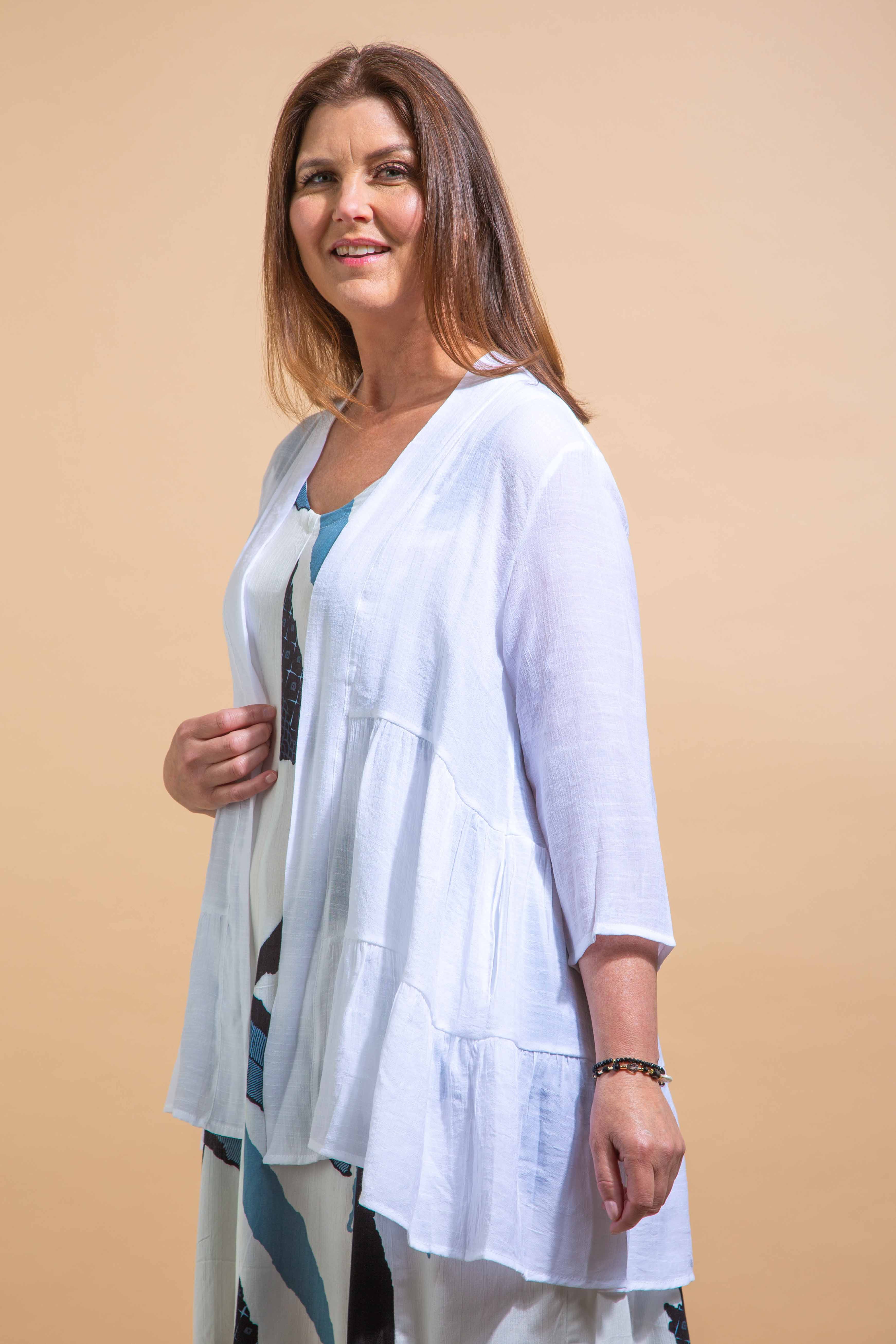 ¾ Sleeve Open Front Cardigan | Papa | Suzanne's