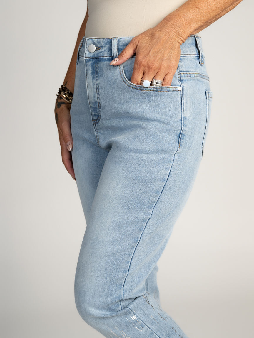 Embellished Straight Leg Jeans