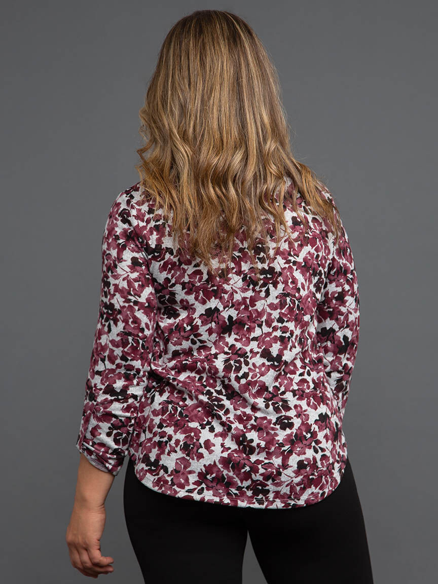 &frac34; Sleeve Top w/ Kangaroo Pocket Image 4