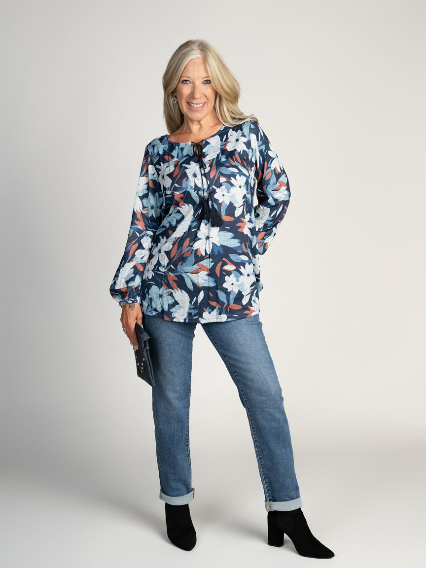 Notched Neckline Top 