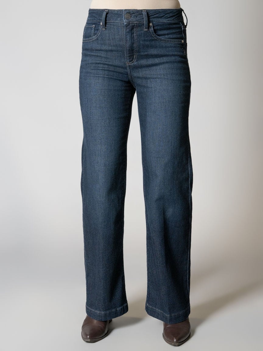Silver AVERY High waisted Wide Leg Denim Jean.
