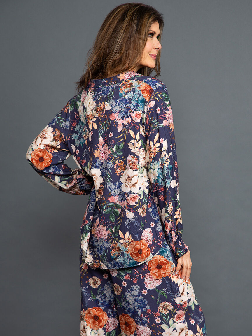 V-Neck Floral Blouse Image 4