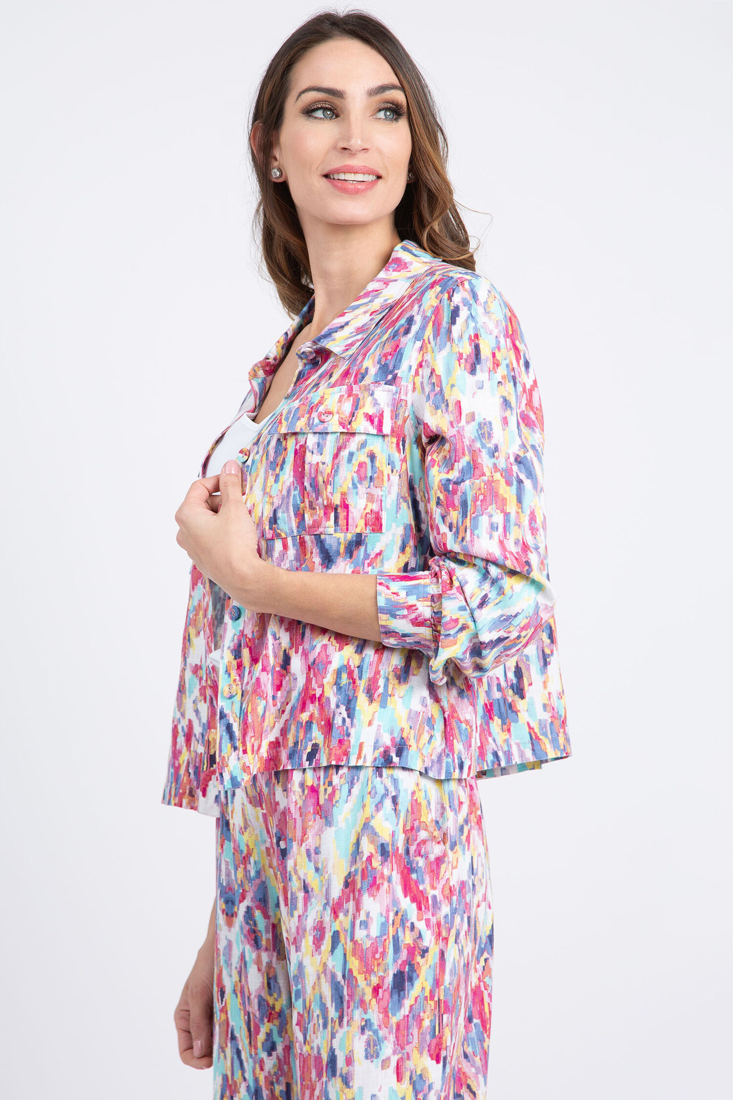 Printed button-Up Jacket Image 2