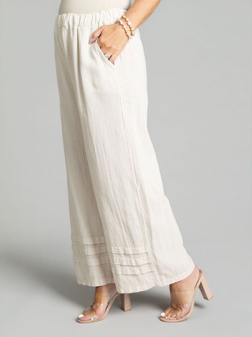Wide Leg Pull-On Pants