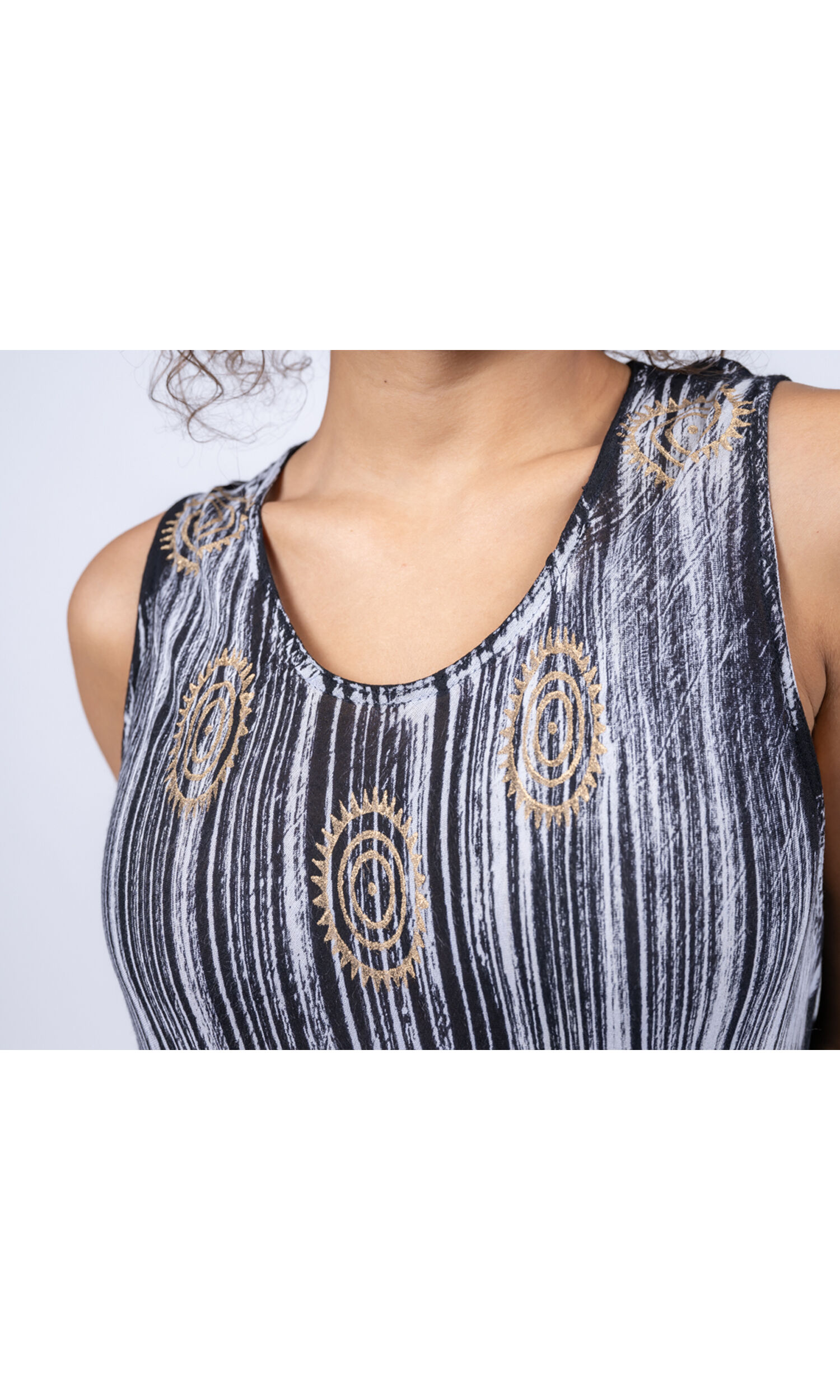 Sleeveless Umbrella Shimmer Dress Image 2