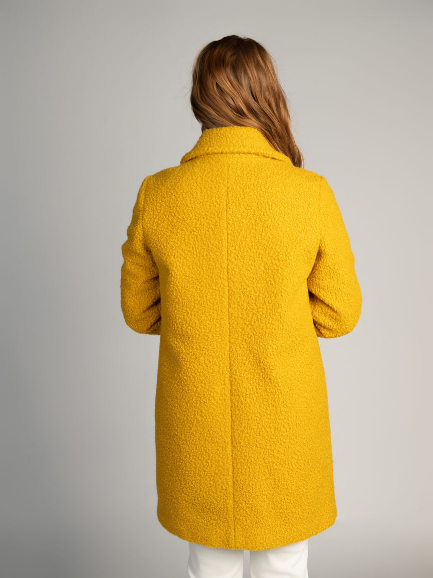 Single-Breasted Boucl&eacute; Coat