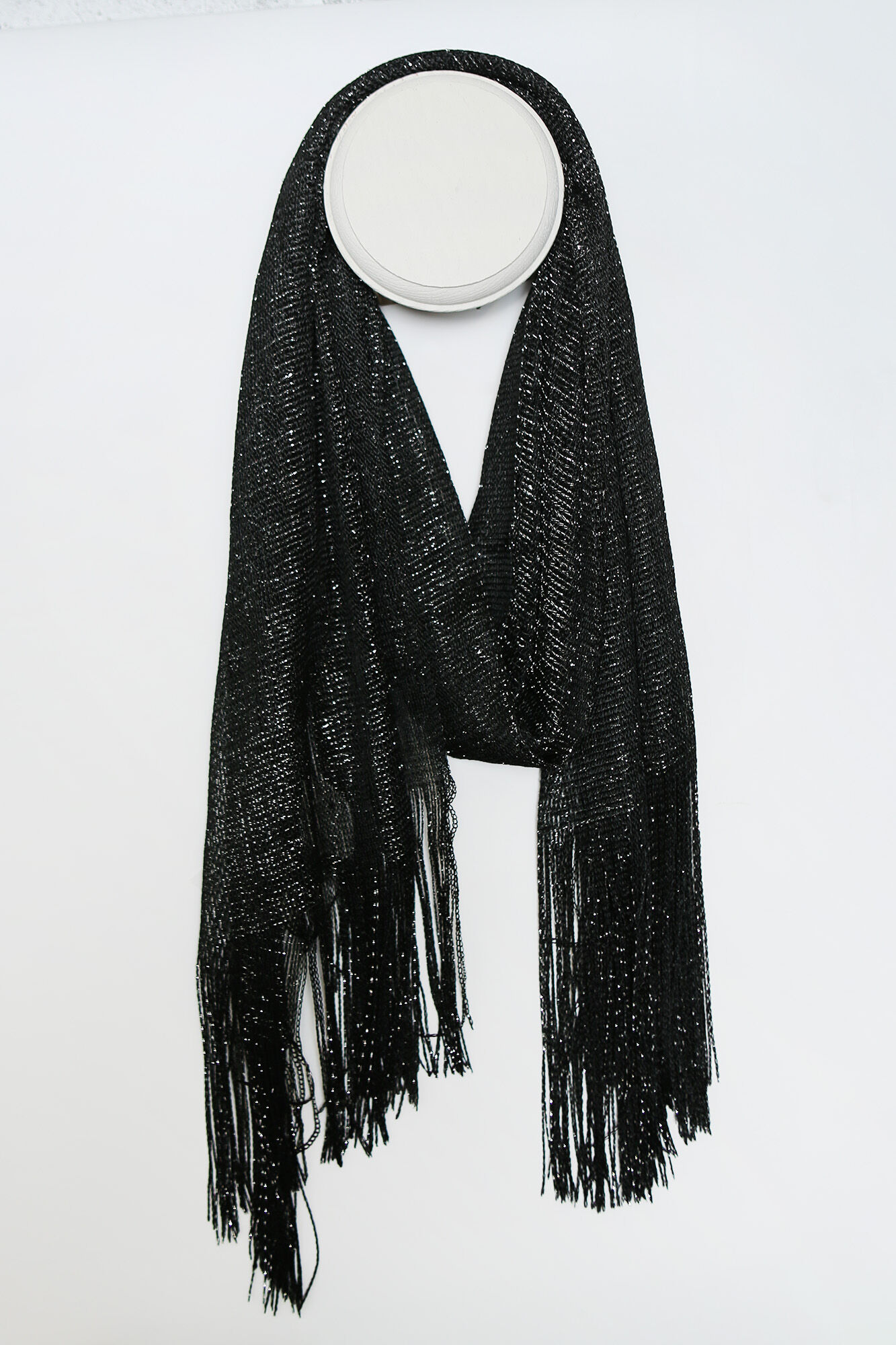 Metallic Micro-Net Scarf