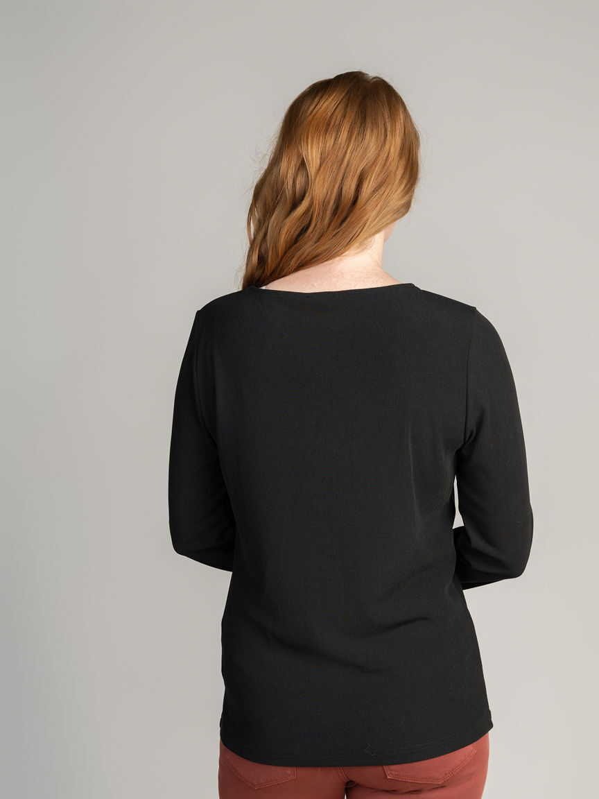 Lace Trim V-Neck Top