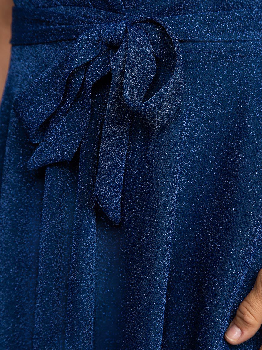 Sparkle Wrap Look Holiday Dress Image 5