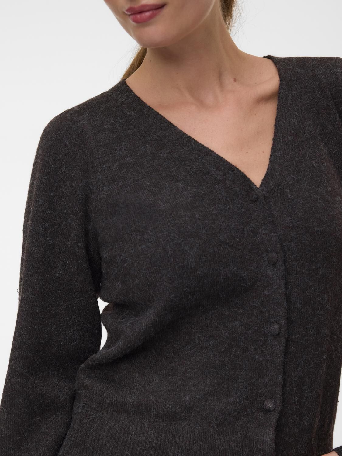 V-Neck Button Front Cardigan