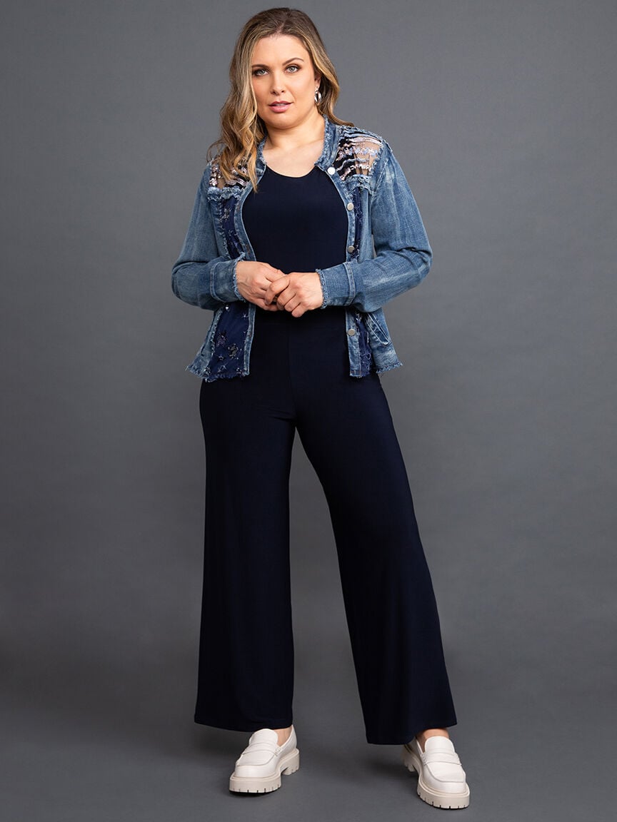 Pull-On Wide Leg Pant Image 1