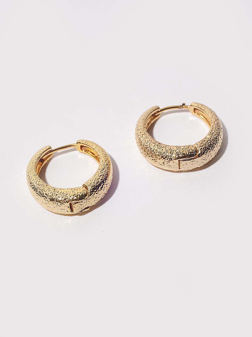 Small Gold Foiled Hoop Earrings Image 1