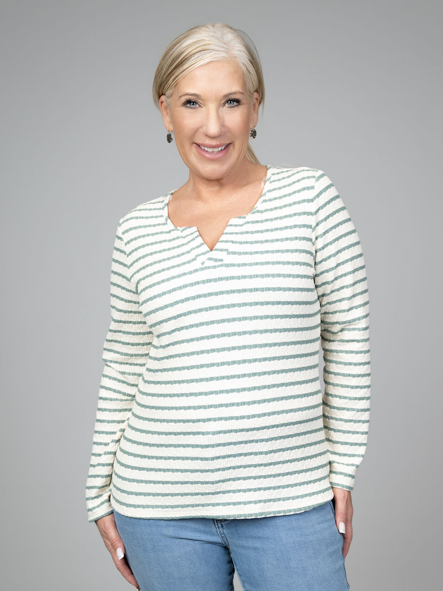 Long Sleeve Striped Top