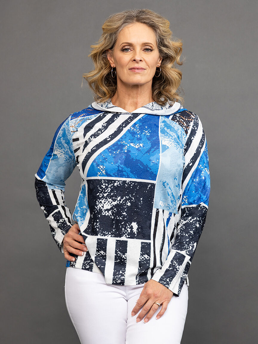 Long Sleeve Color Block Hoodie  Image 2