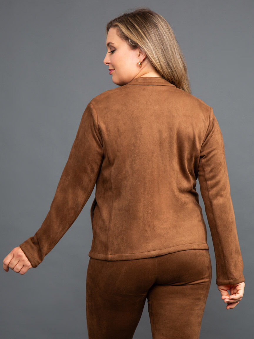 Faux Suede Button Down Jacket Image 5