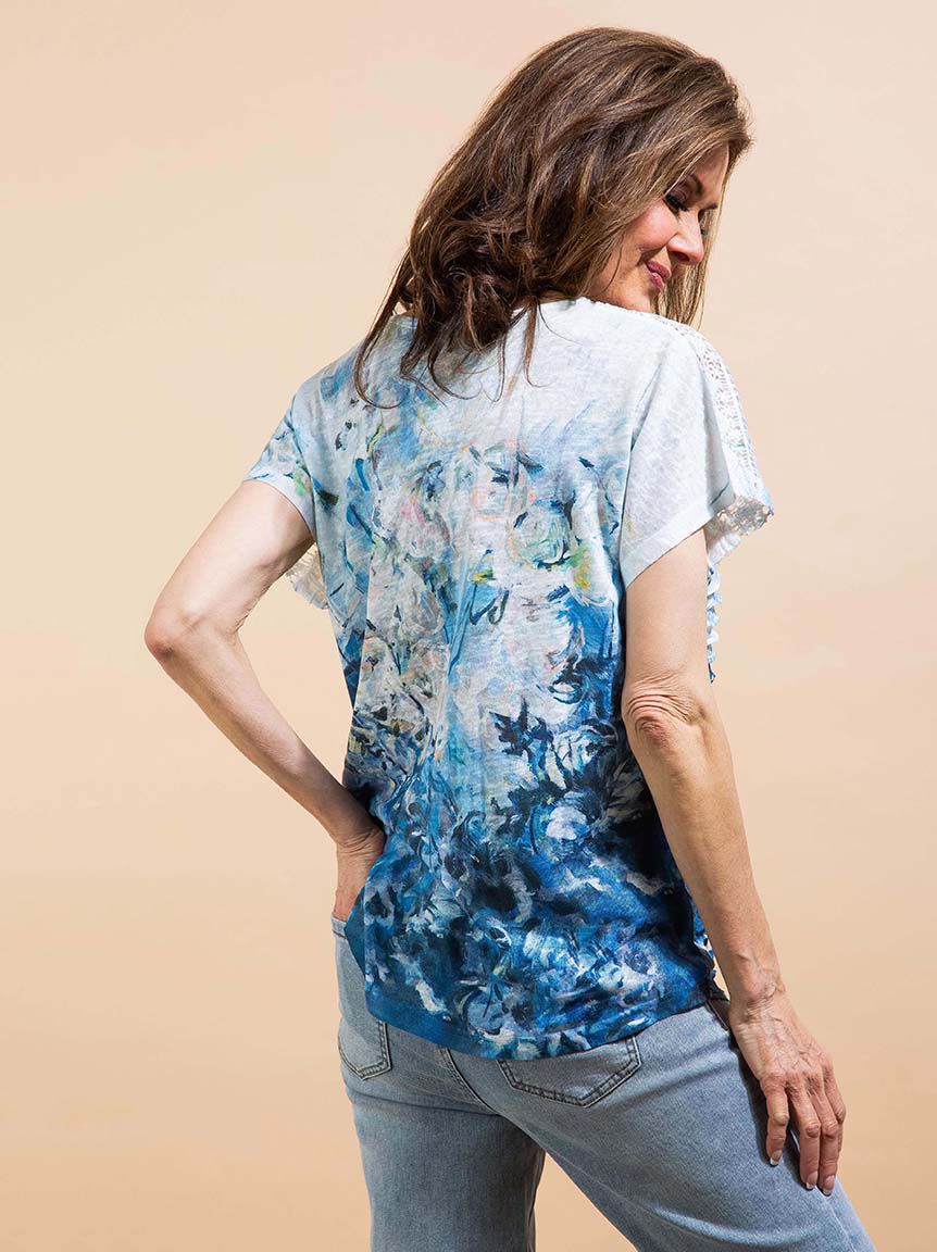 Quarter Zip Ruffle Tee Image 4