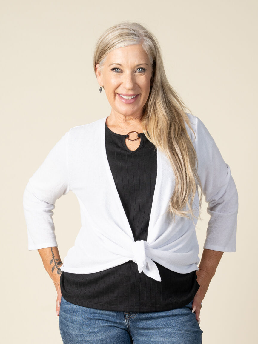 3/4 Sleeve Cardigan 3-Way Wear