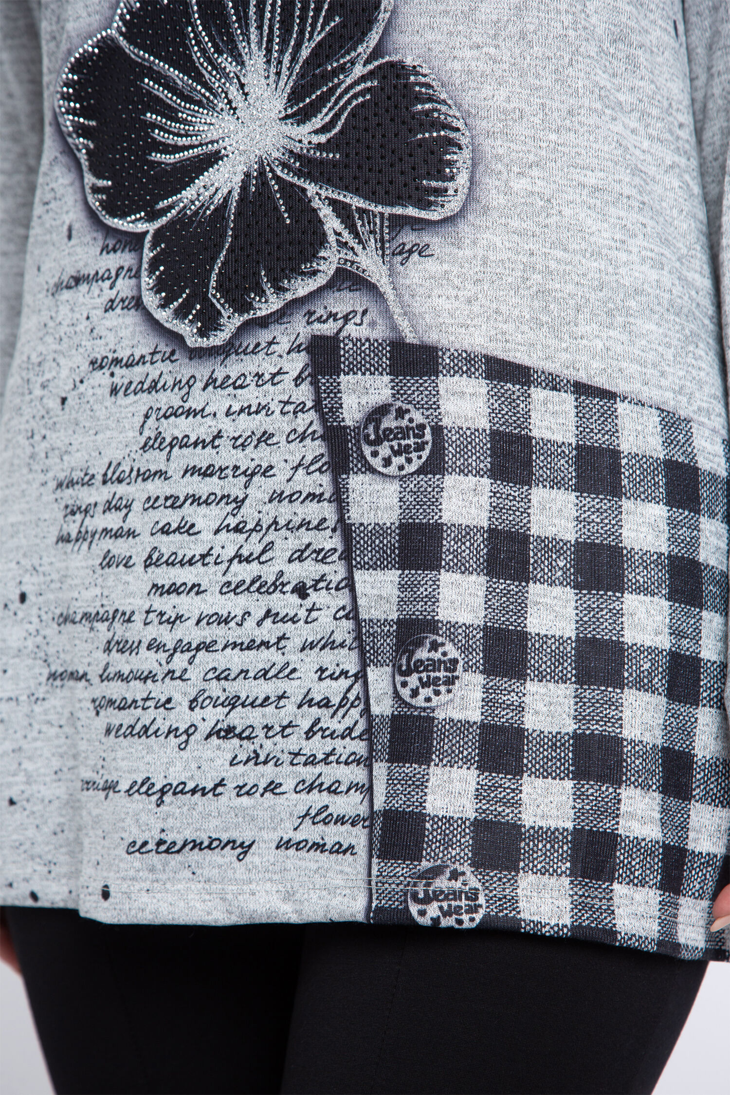 Long Sleeve Rhinestone Tee  Image 4