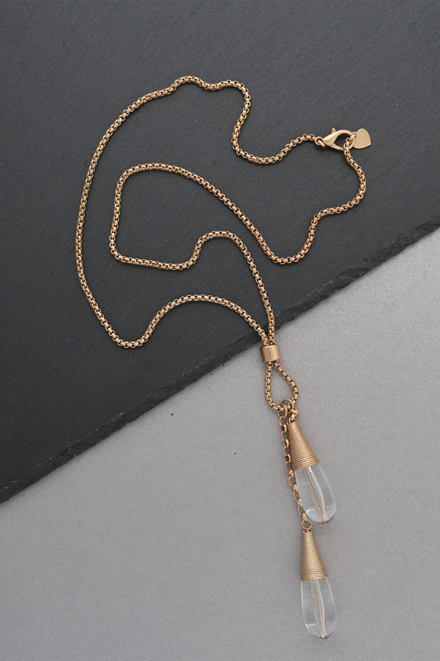 Double Pendant Jadore Necklace  Image 1