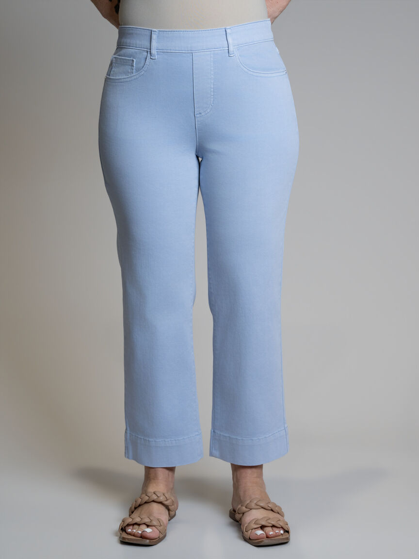 Pull-On Denim Capri