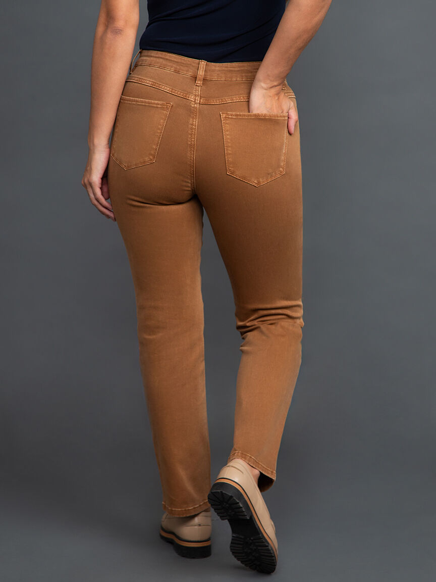 Petite 5 Pocket Colored Jeans Image 4