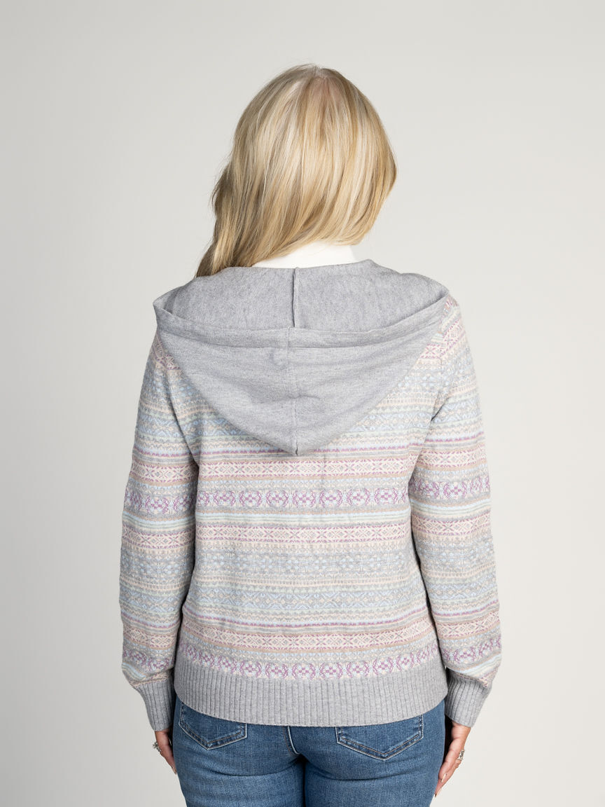 Zip-Up Hooded Cardigan