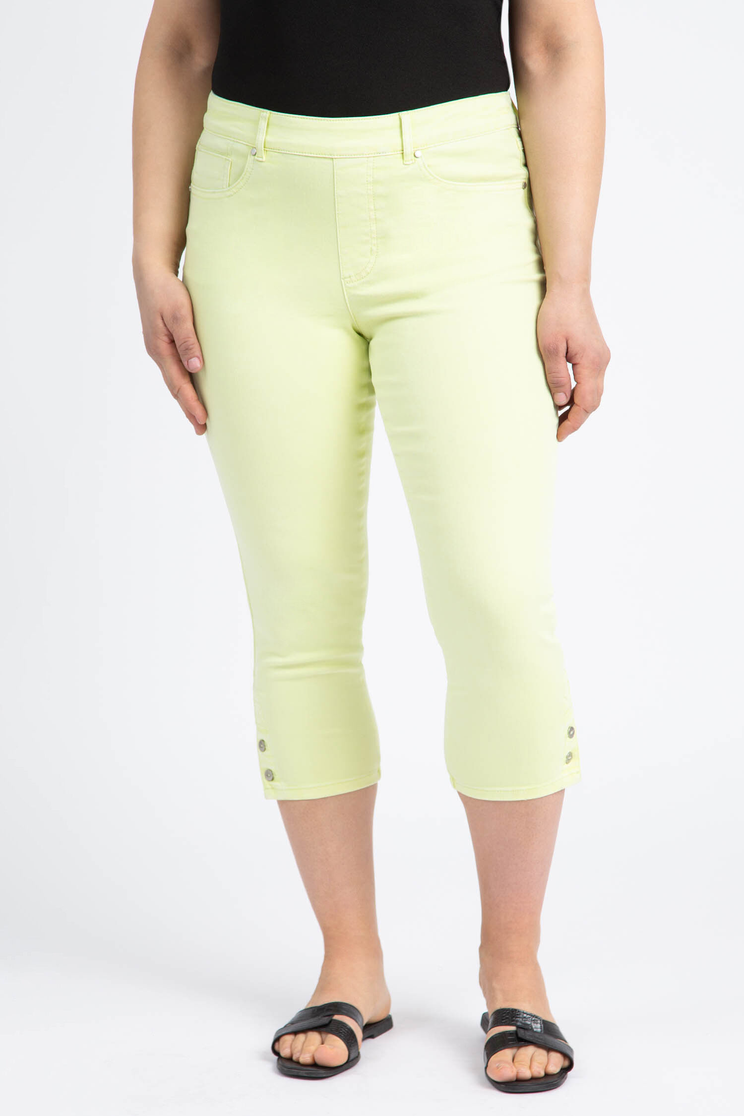 Pull-On Denim Capri Image 1