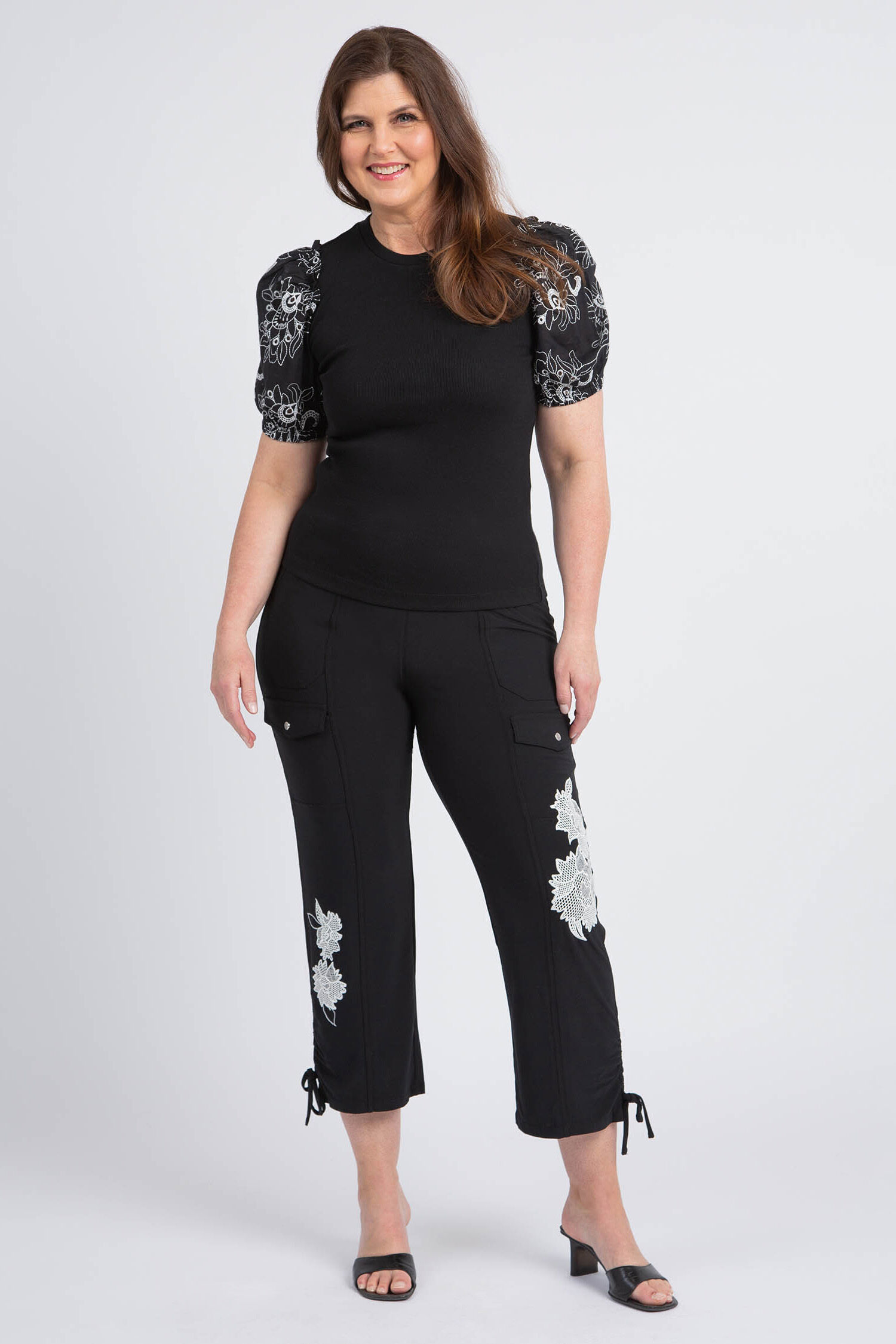 Puff Sleeve Ribbed Tee