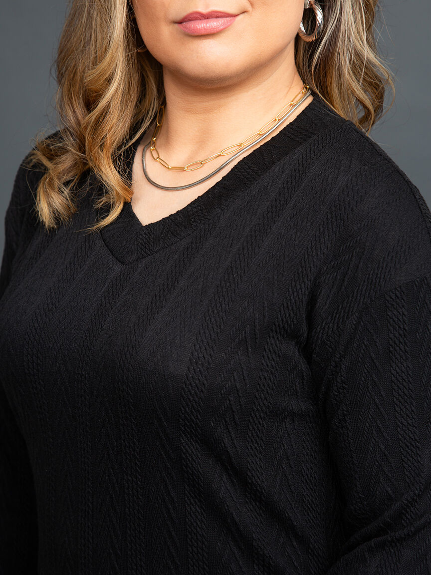 Long Sleeve V-Neck Sweater