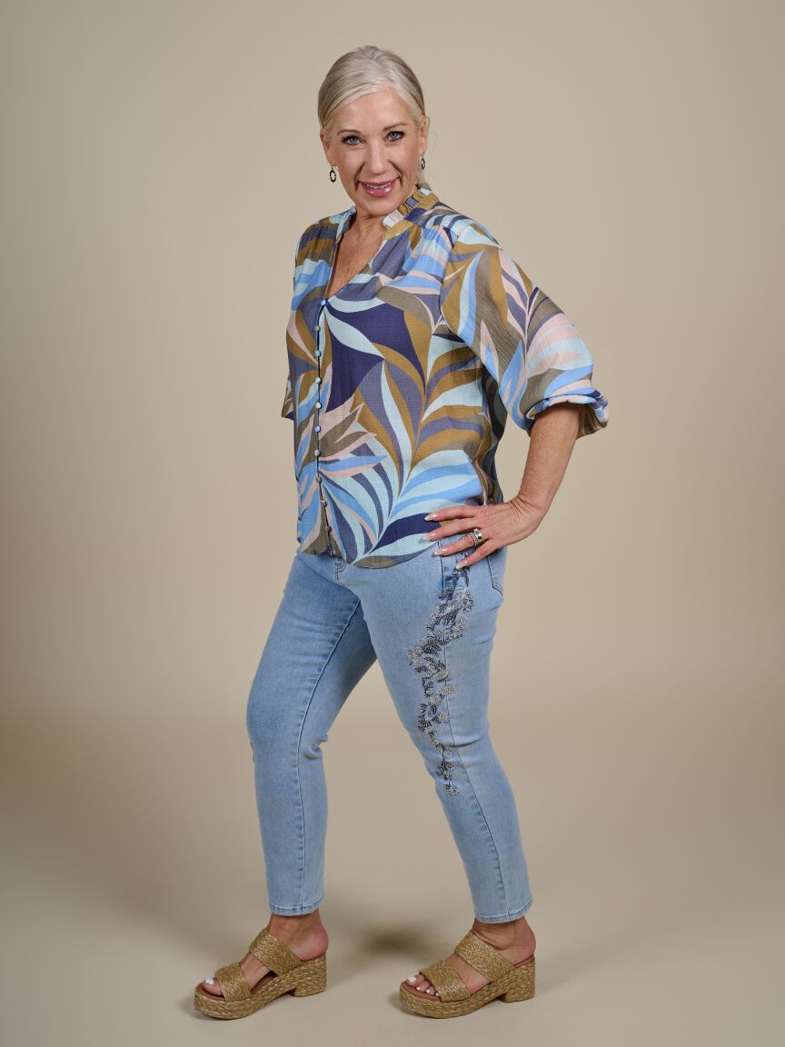 Jeans with Hotfix Embellishment  Image 4