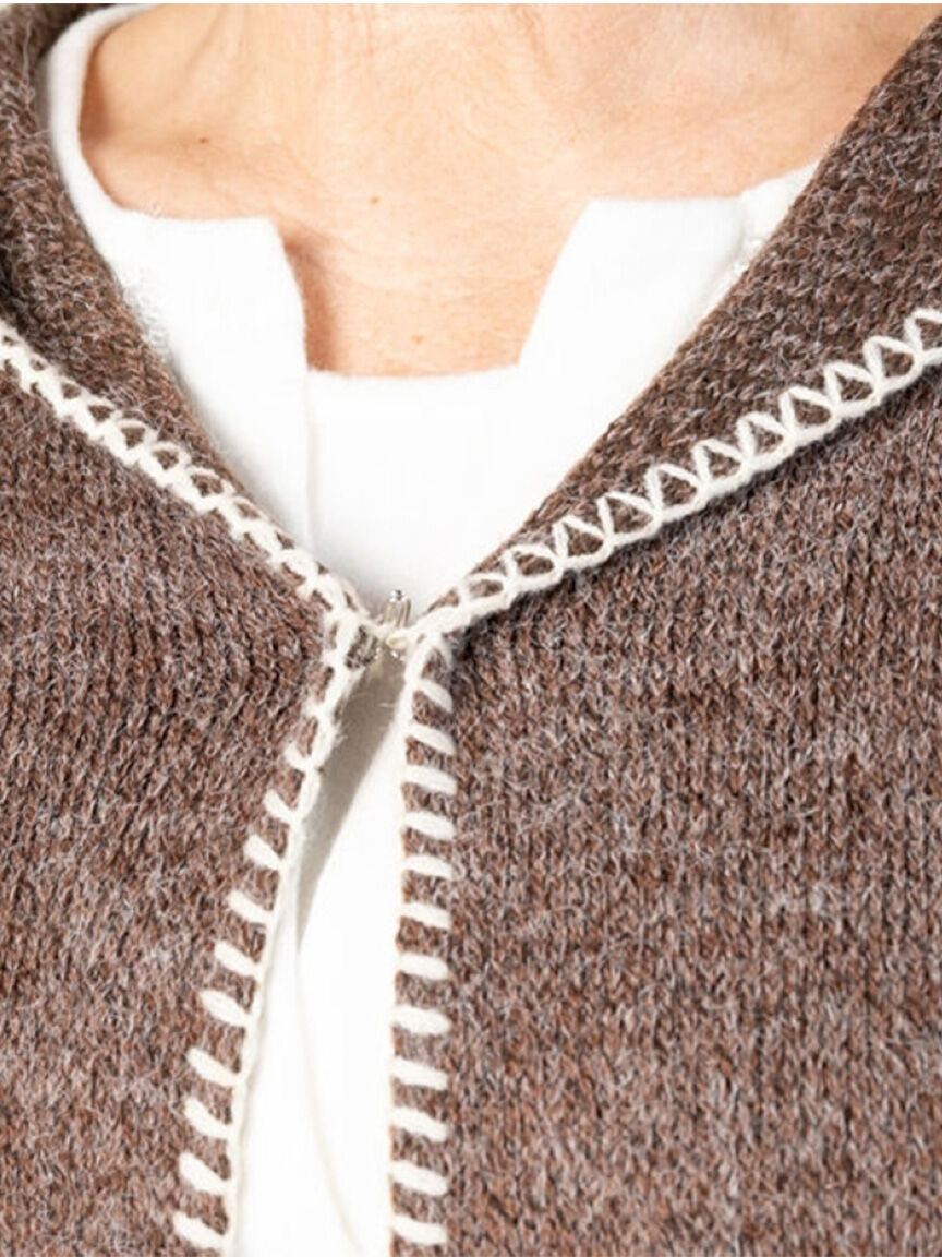 Long Vest Cardigan With Hood and Pockets Image 3