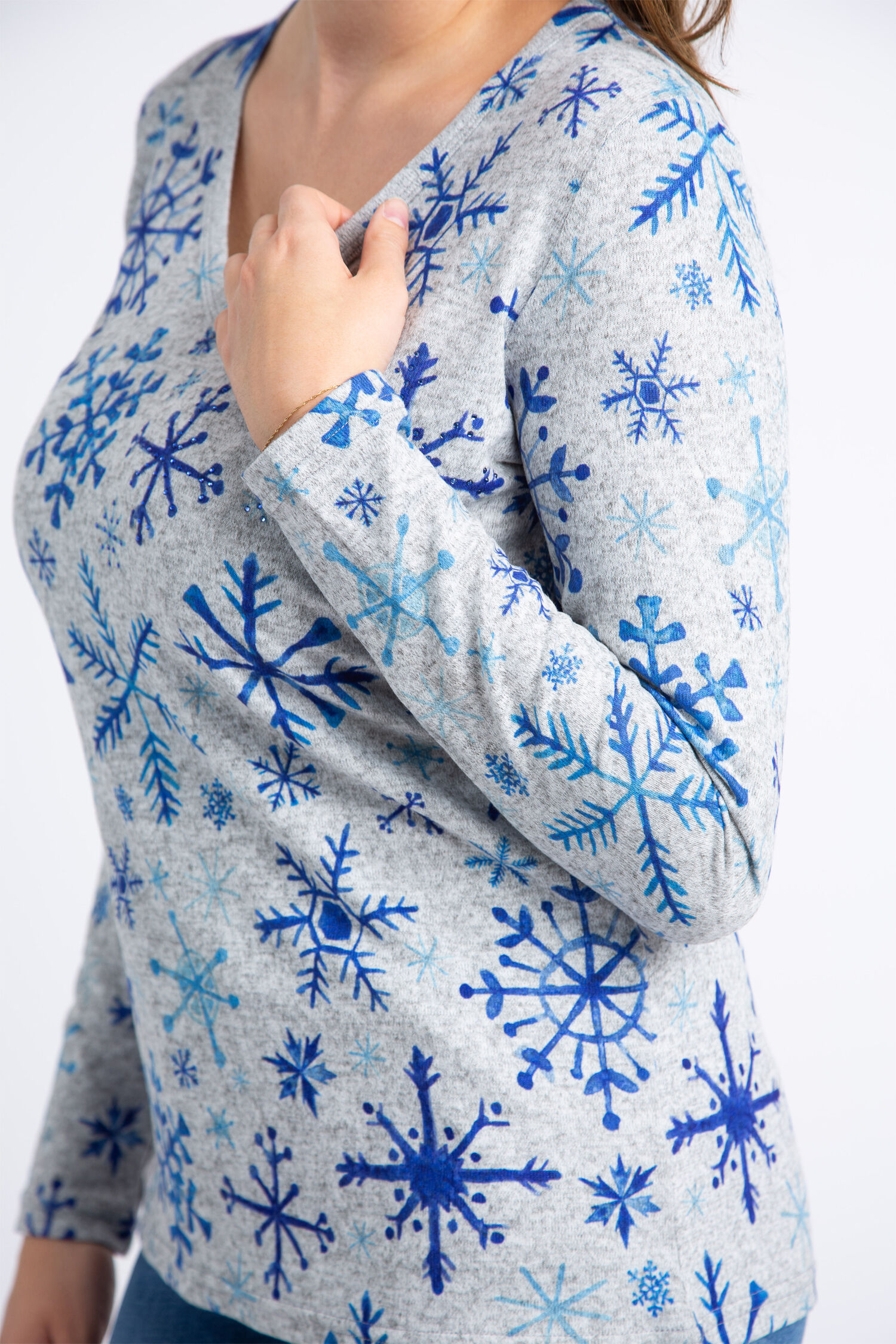 Long Sleeve Snowflake Top  Image 5