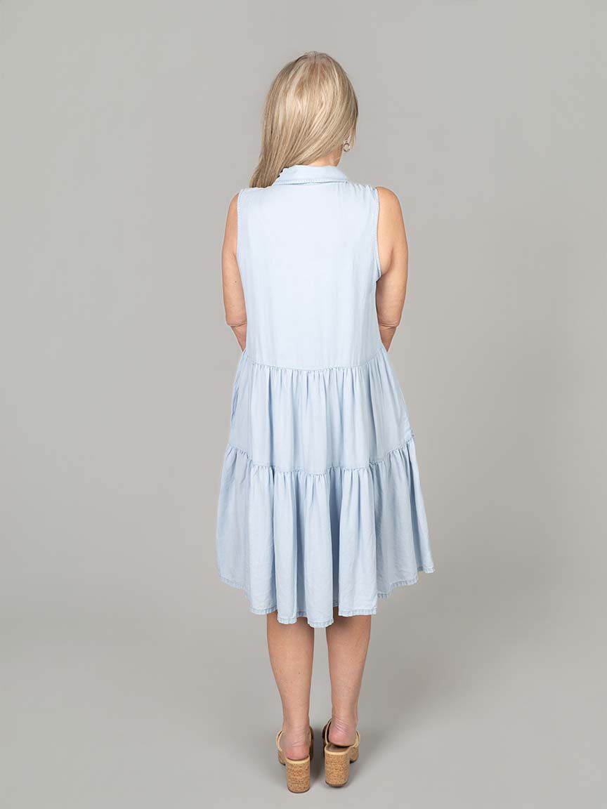 Sleeveless Tencel Button Up Dress