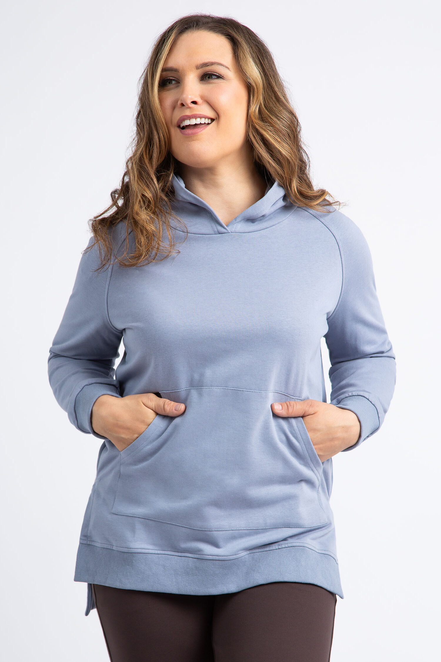 High-Low Kanga Pocket Hoodie Image 2