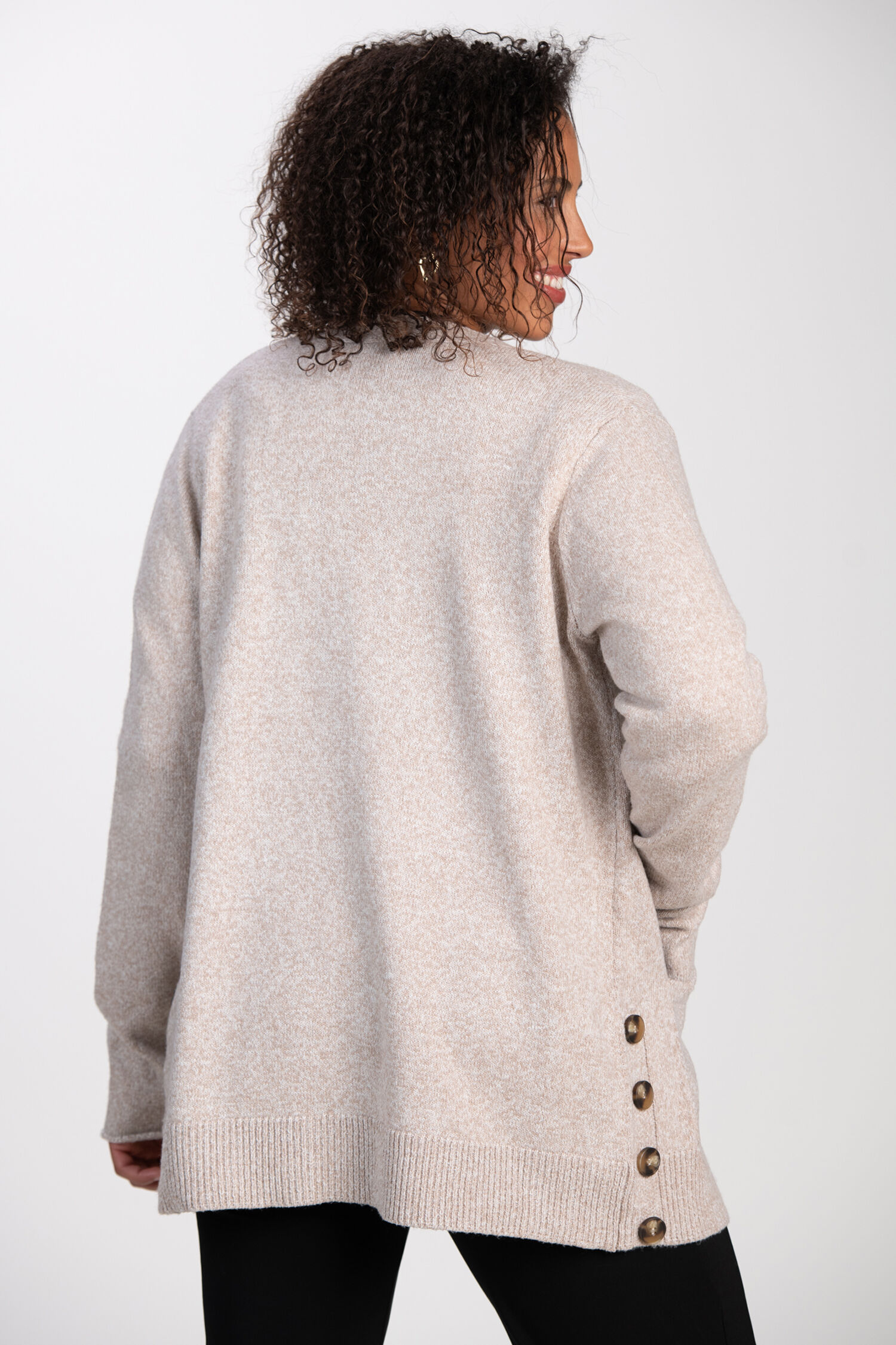 Knit Cardigan w/ Button Detail  Image 3