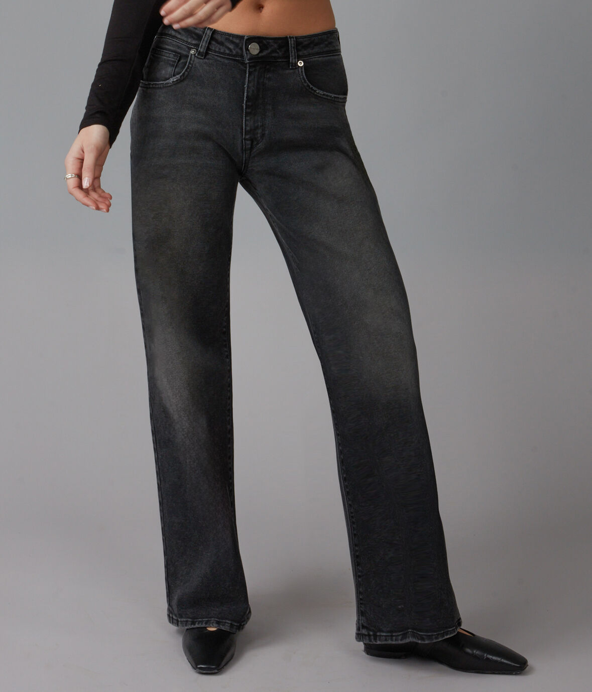 High Rise Straight Leg Jeans Image 1